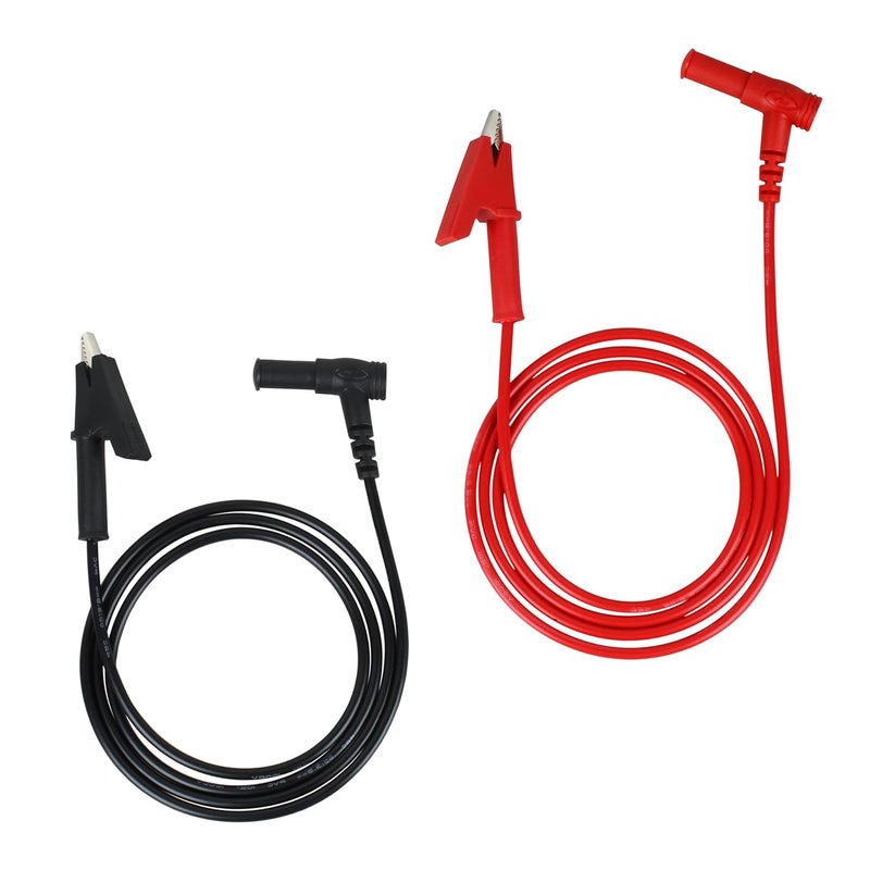 Fuosuc 69381 Alligator Clip Test Leads for Klein Tools multimeter & Heavy-Duty Banana Plug Replacement Leads, 3-Foot - Image 1